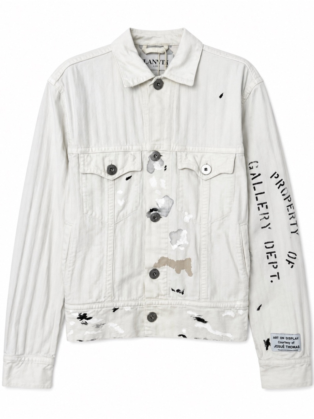 Lanvin x gallery dept White Paint-Detail Denim Jacket